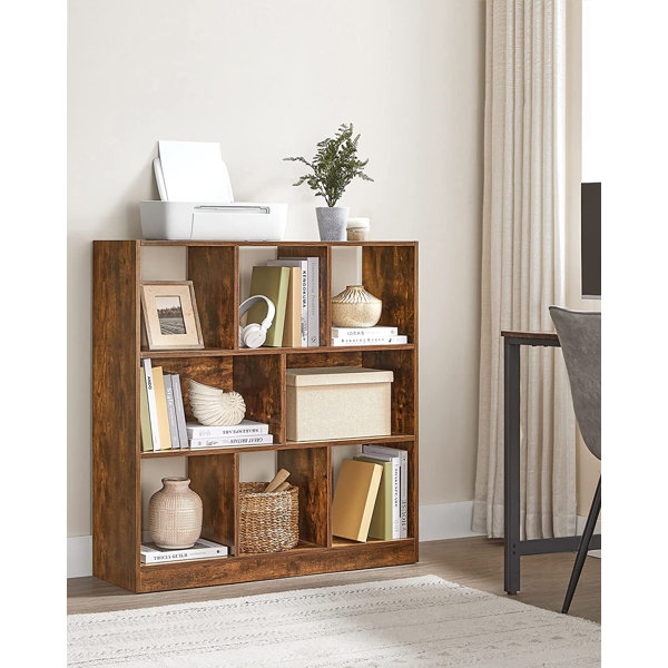 Union Rustic Gonen 100Cm H x 97.5Cm W Wood Cube Bookcase Wayfair.co.uk